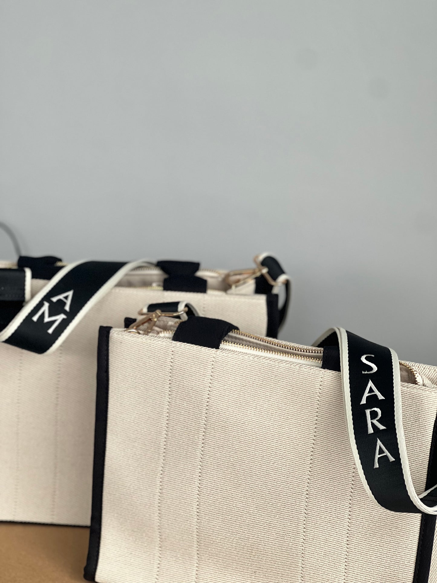 Tote Bag with Embroidery on Strap
