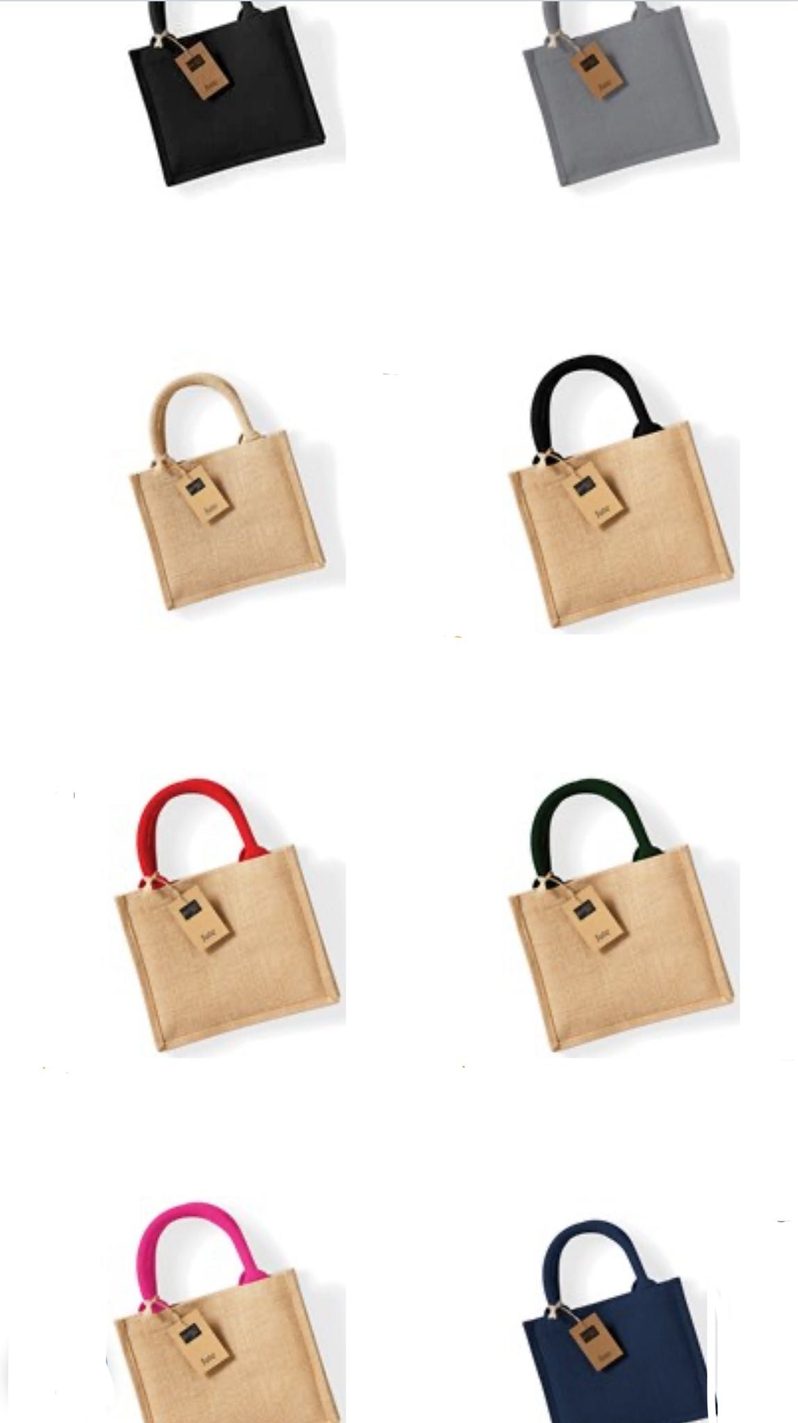 Embroidered mini Jute bag