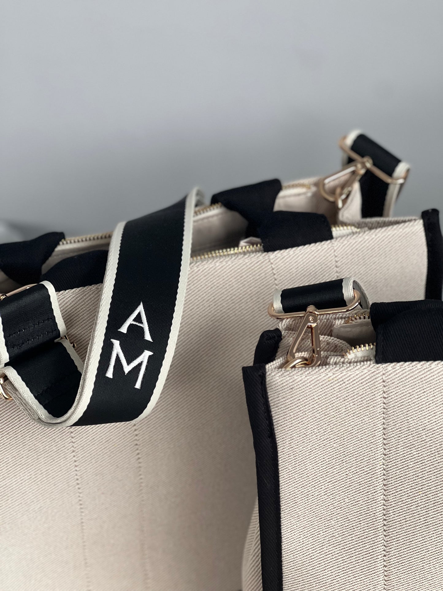 Tote Bag with Embroidery on Strap