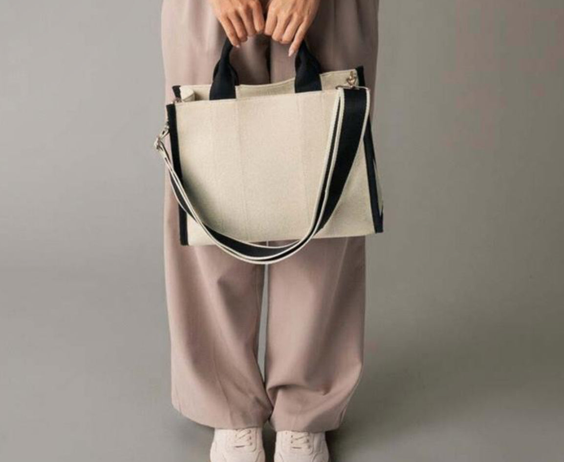 Tote Bag with Embroidery on Strap