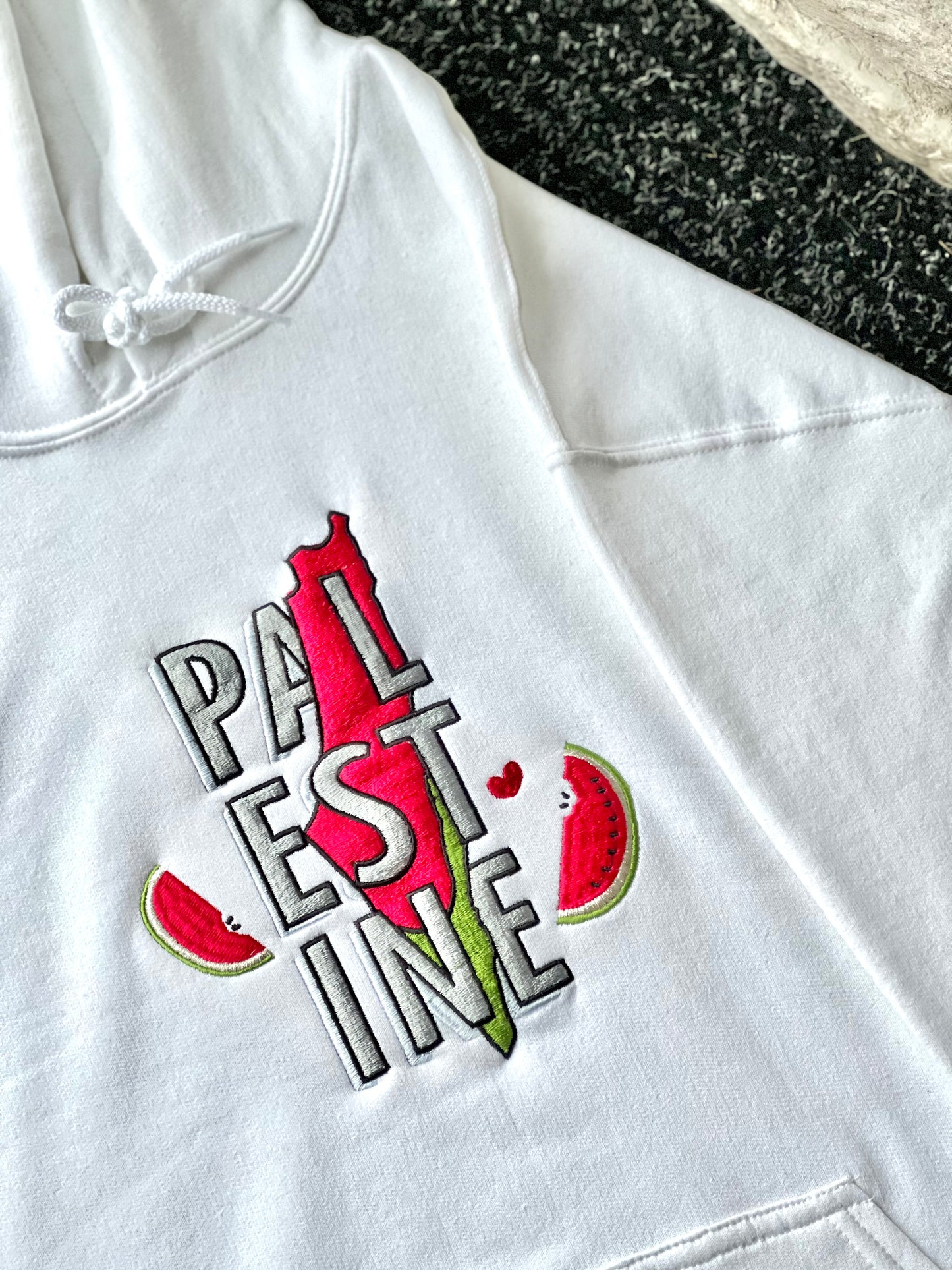 Embroidered 🍉 Palestine Hoodie