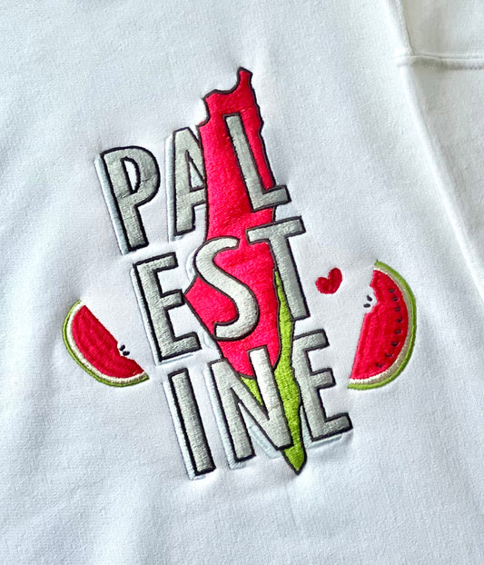 Embroidered 🍉 Palestine Tote Bag