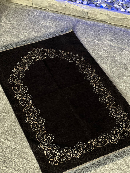 Embroidered Black Arch Prayermat