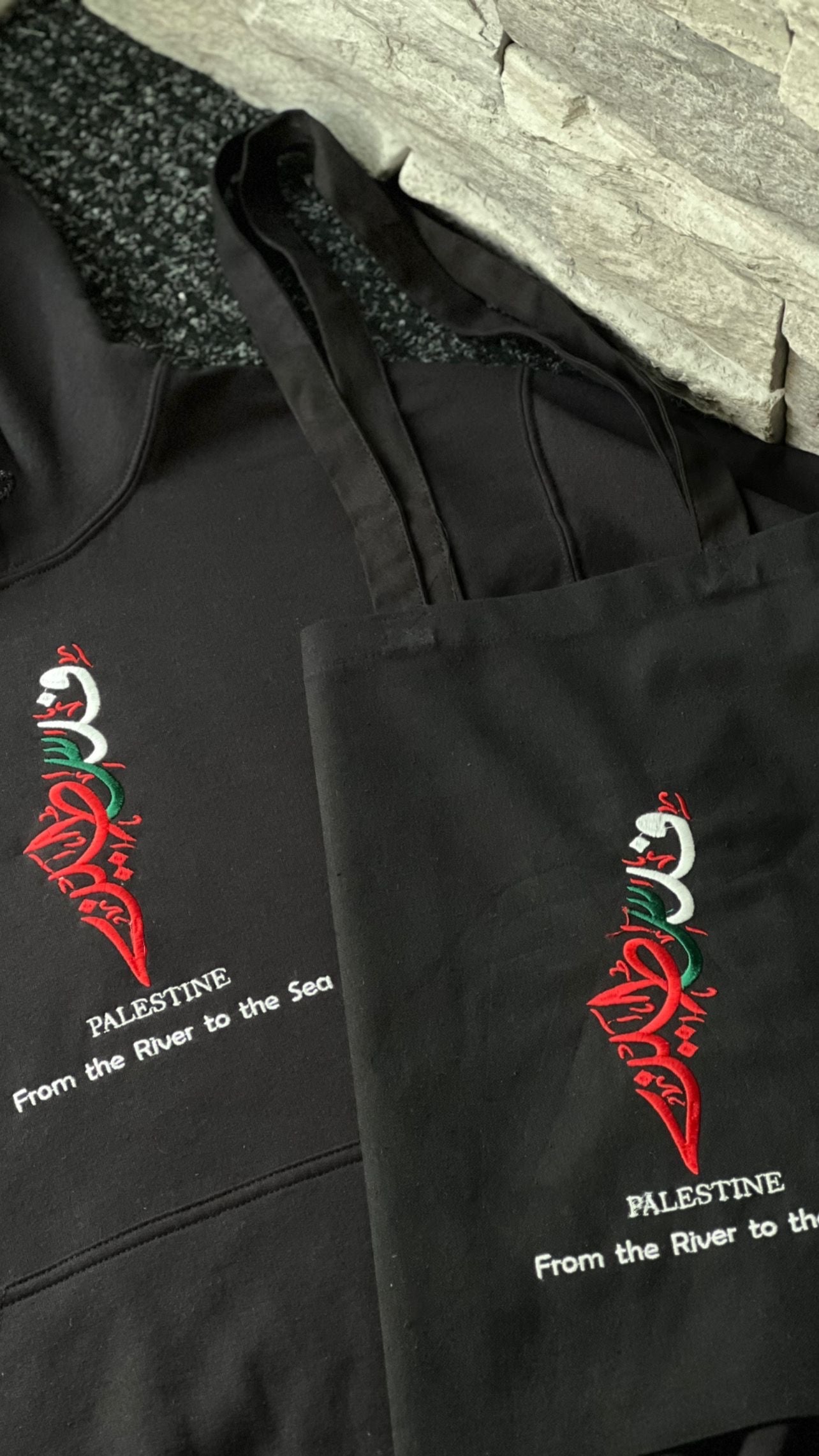 Embroidered ‘From the River to the Sea’ Palestine Hoodie