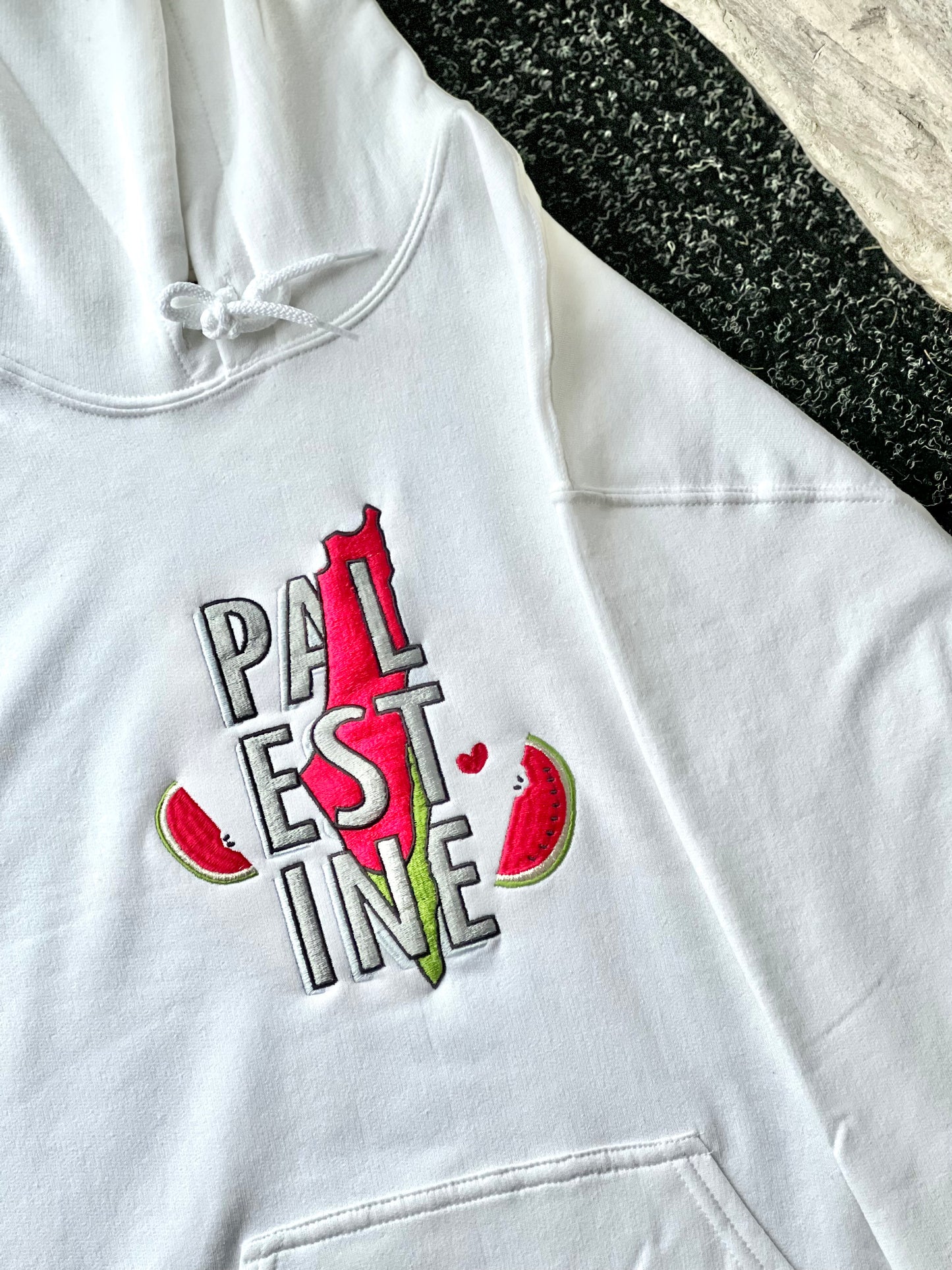 Embroidered 🍉 Palestine Hoodie