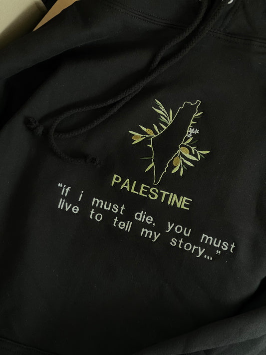 Embroidered Refaat Alareer Palestine Hoodie