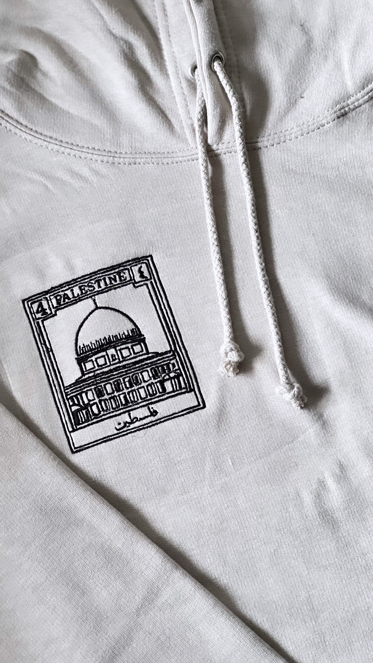 Embroidered Palestine Postcard Hoodie