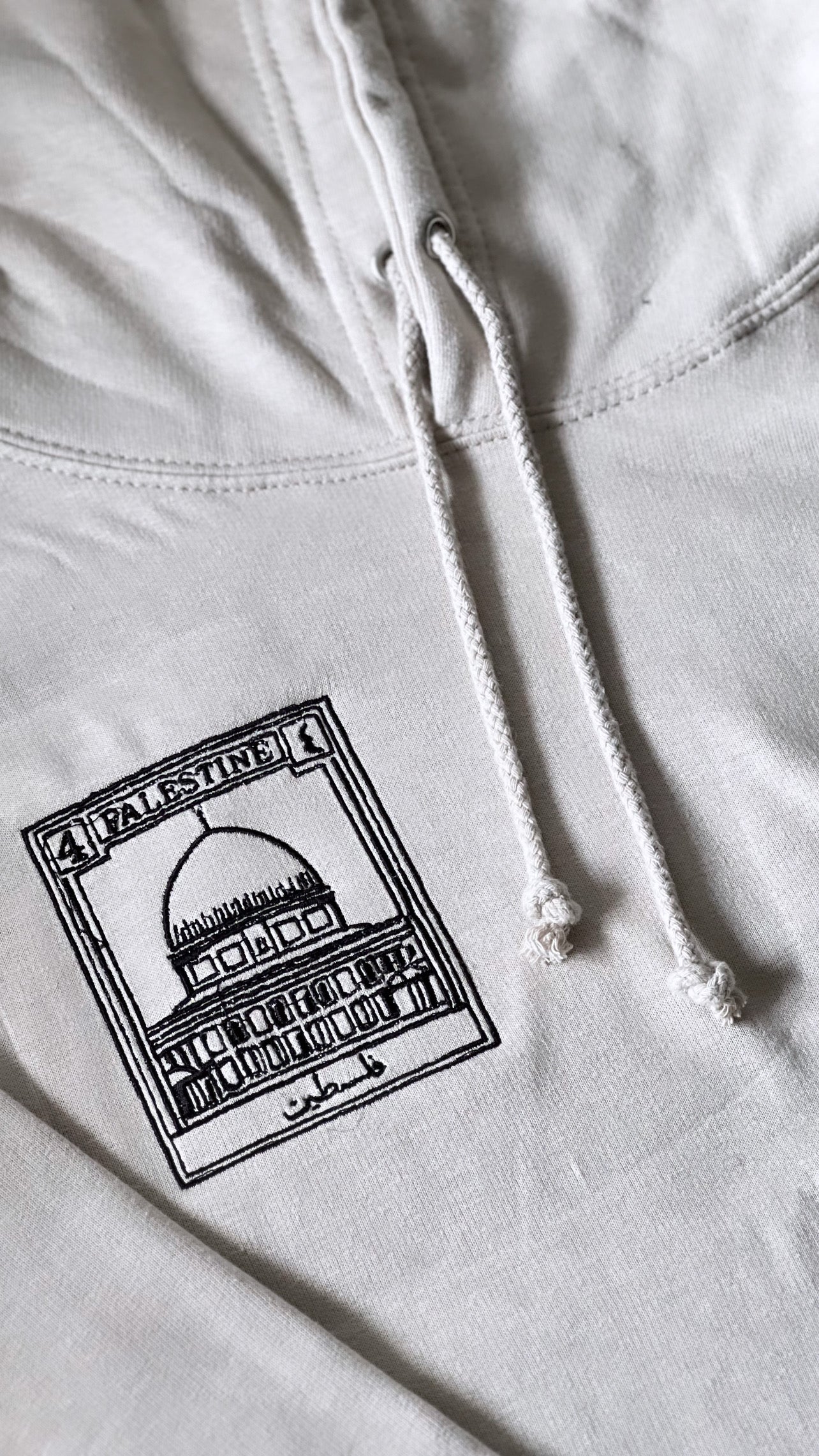 Embroidered Palestine Postcard Hoodie