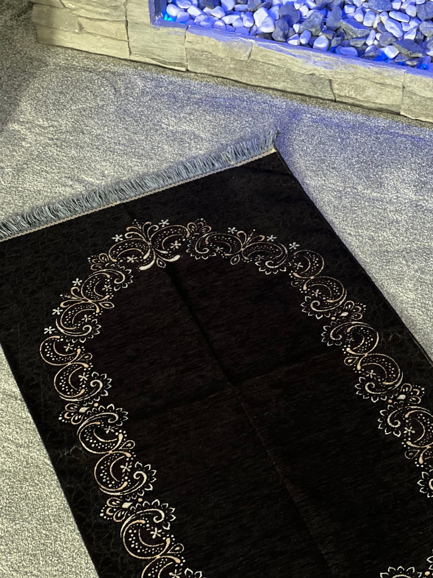 Embroidered Black Arch Prayermat