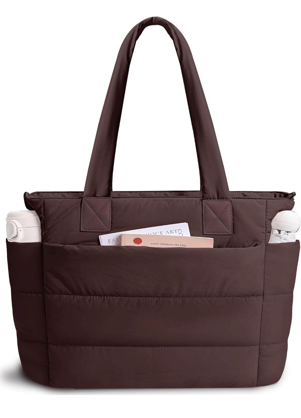 Embroidered Quilt Tote Bag